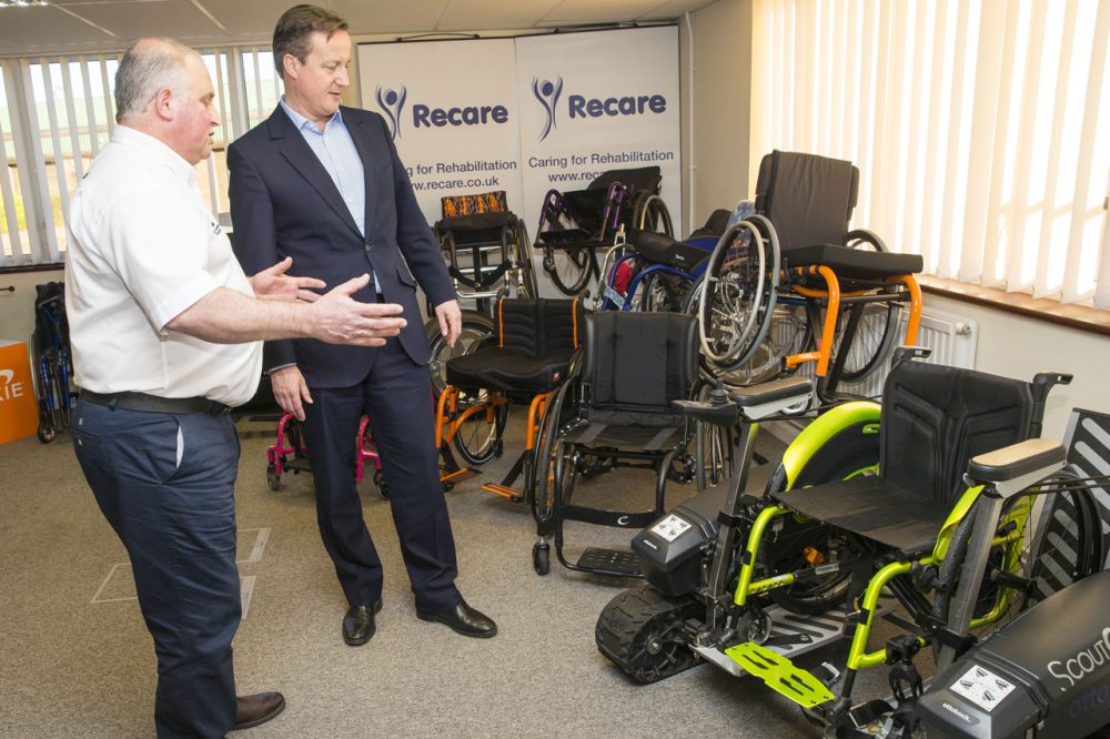 advising on a selection of wheelchairs