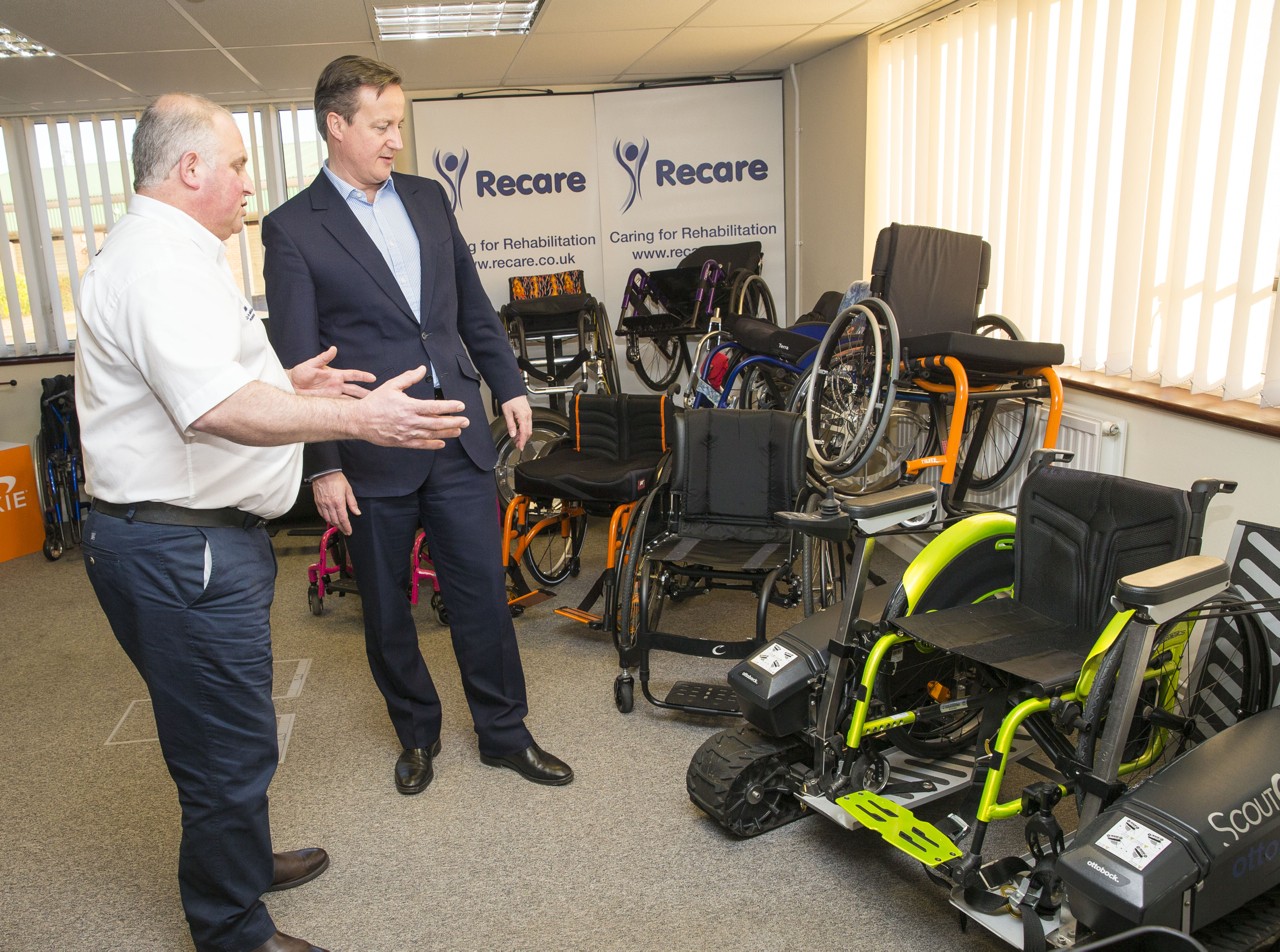 advising on a selection of wheelchairs