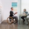 Motion Composites APEX A manual wheelchair user lifestyle image.