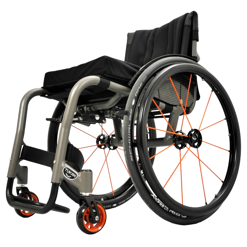 Wolturnus Tukan Wheelchair_Grey_Orange