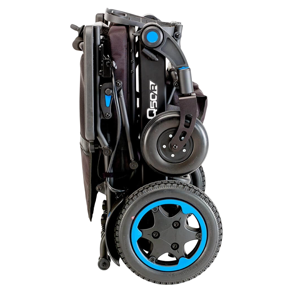 Q50-R-Power-Wheelchair-Folded-Vertical-Blue
