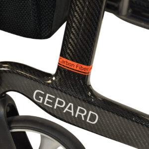 Mobilex Gepard carbon fibre rollator close up