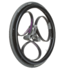 Curve Anodised Black Spring Purple Loopwheels Wheelchair Suspension Wheels