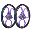 Purple Coloured Classic Loopwheels Wheelchair Suspension Wheels