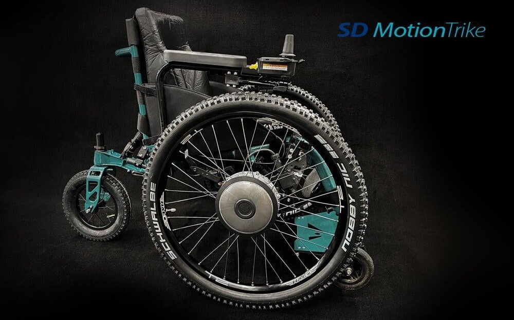SDMotionTrike in green with a black background