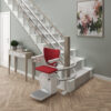 Handicare 4000 Stairlift standard seat in Ruby fabric