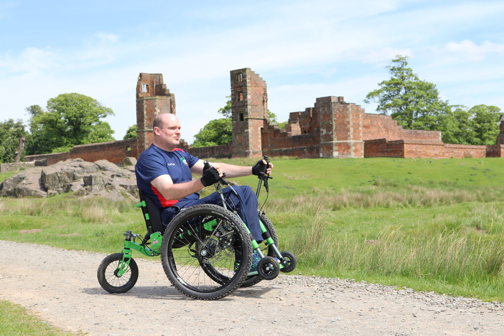 Mountain Trike eTrike All-Terrain Powered Wheelchair_Lifestyle Outdoors Castle