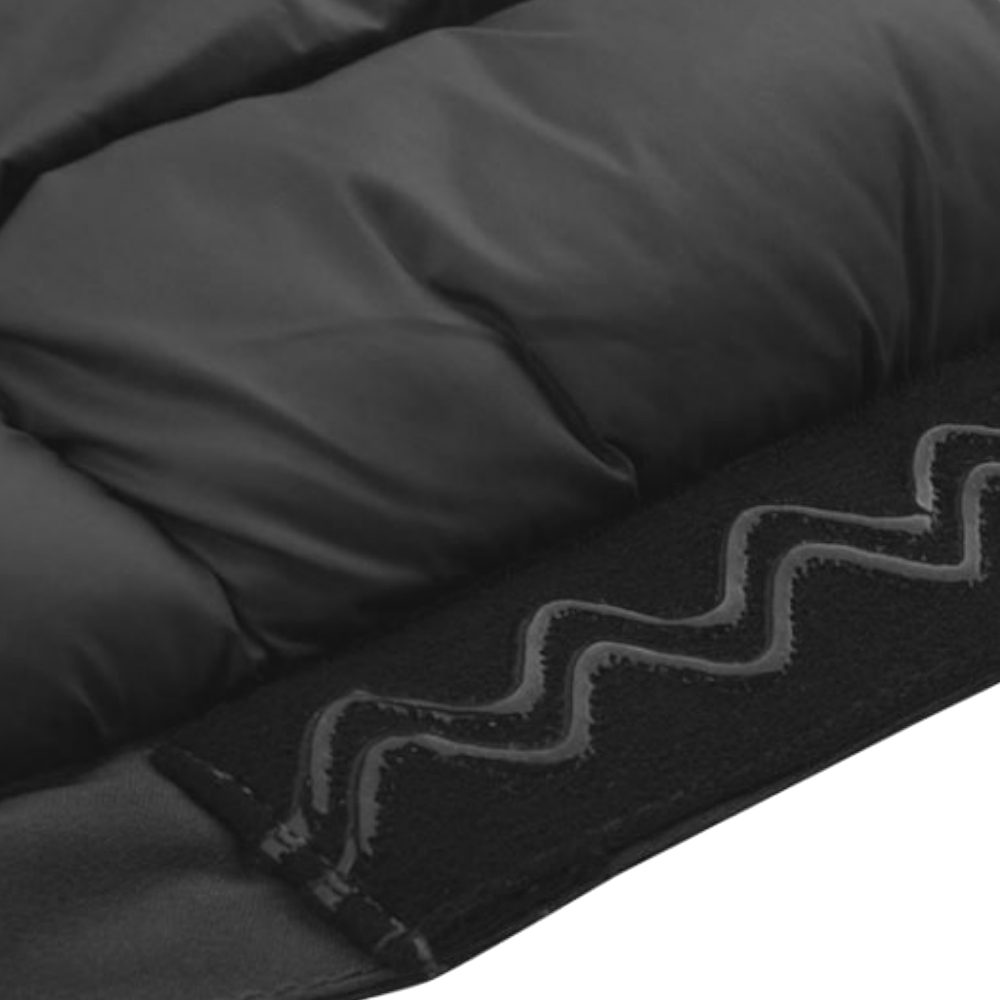 Raindek Parka non-slip feature close up in black