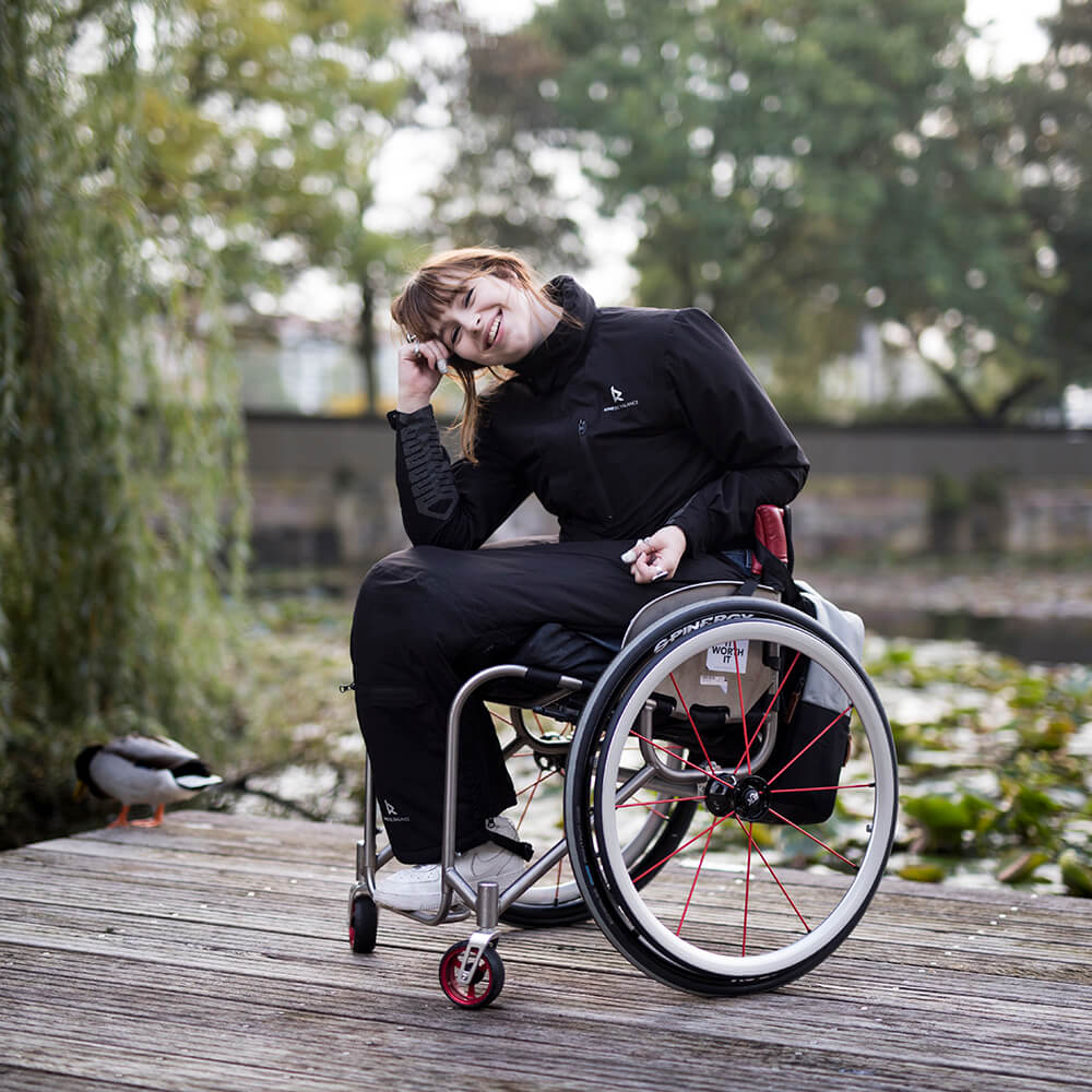 Raindek Parka wheelchair rain and cold protection in black