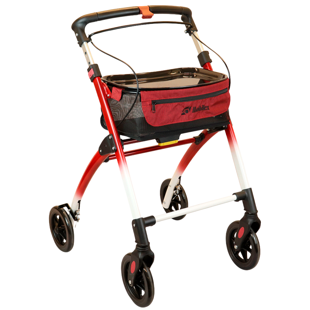 Red & White Jaguar Indoor Mobilex Rollator