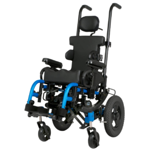 Zippie Iris folding and tilting Paediatric Wheelchair in blue