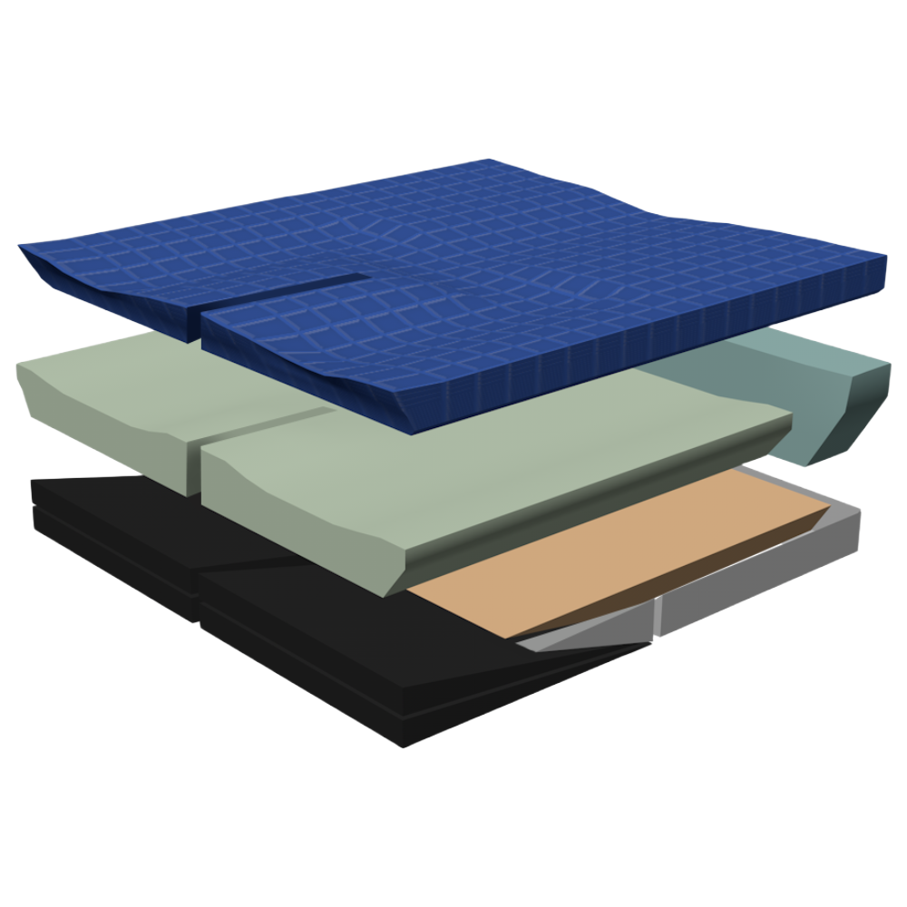 Blake Medical Geo Matrix Split Wheelchair Cushion