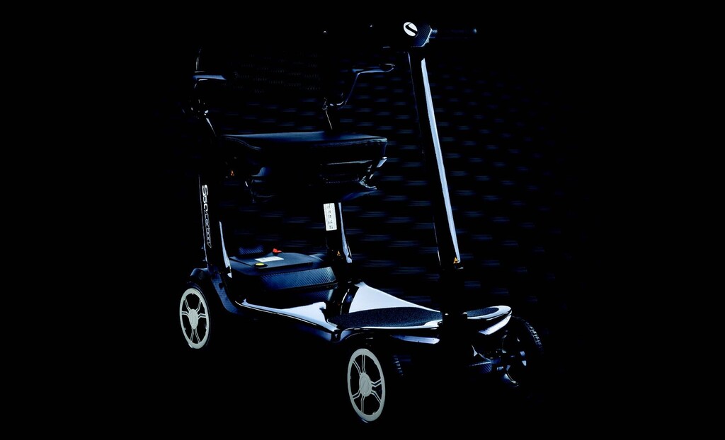 carbon fibre folding mobility scooter product shot