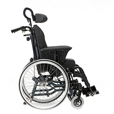 Comfort tilting wheelchair with adjustable positioning features